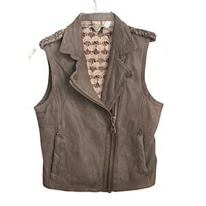 Doma Leather Vest Moto Style S